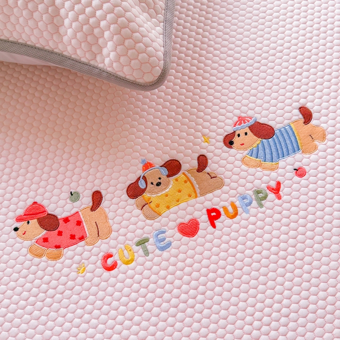 91家纺网 家纺一手货源 找家纺 （总）千朵 2025新款冰豆豆绣花凉席