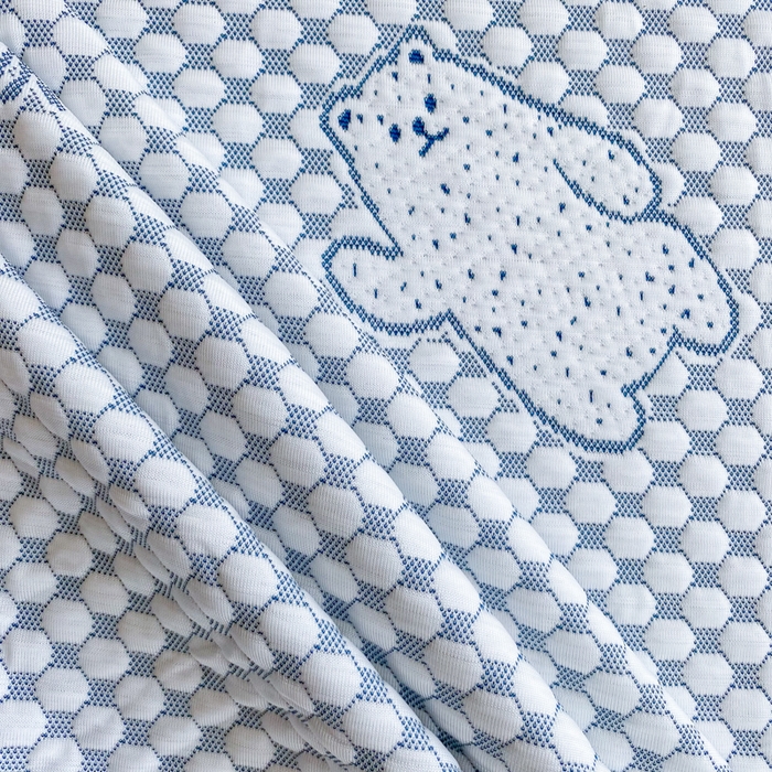 91家纺网 家纺一手货源 找家纺 （总）千朵 2025新款凉感PE冰豆豆提花床笠款凉席