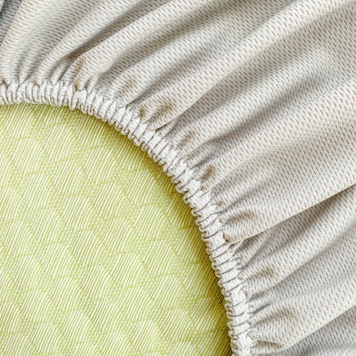 91家纺网 家纺一手货源 找家纺 千朵 2025新款凉感PE冰豆豆提花床笠款凉席 雪花熊绿