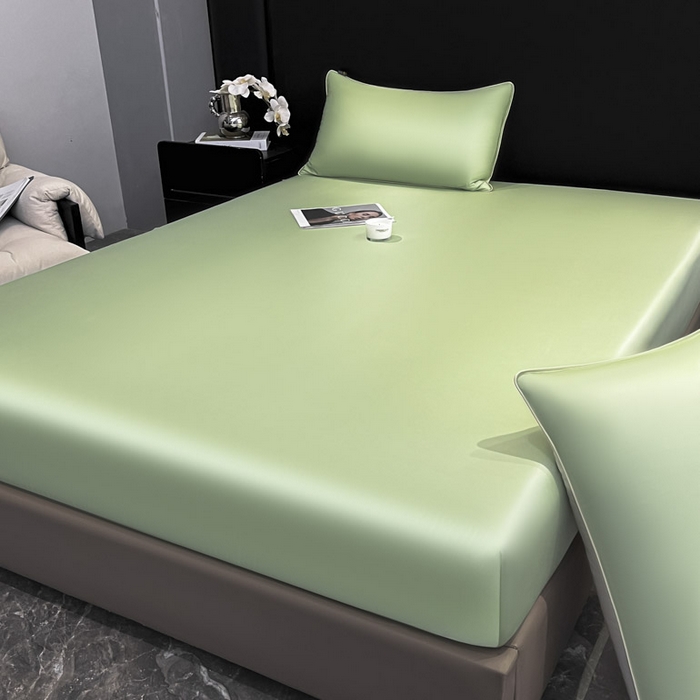 91家纺网 家纺一手货源 找家纺 ab家纺 2025新款莱赛尔单床笠 梨花黄