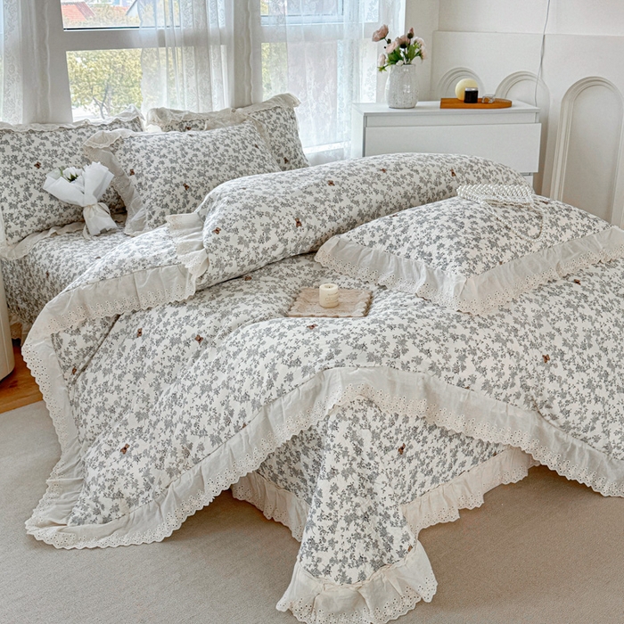 91家纺网 家纺一手货源 找家纺 添越家纺2025新款纯棉砂洗床盖三件套四件套系列奥罗拉