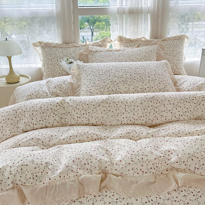 91家纺网 家纺一手货源 找家纺 添越家纺2025新款纯棉砂洗床盖三件套四件套系列伊澜