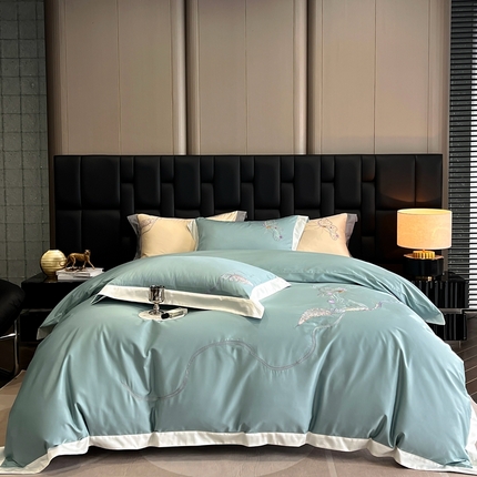 91家纺网 家纺一手货源 找家纺 （总）瑞雪家居 2025新款50双股长绒棉纯棉绣花四件套