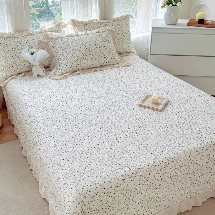 91家纺网 家纺一手货源 找家纺 添越家纺2025新款纯棉砂洗床盖三件套四件套系列伊澜