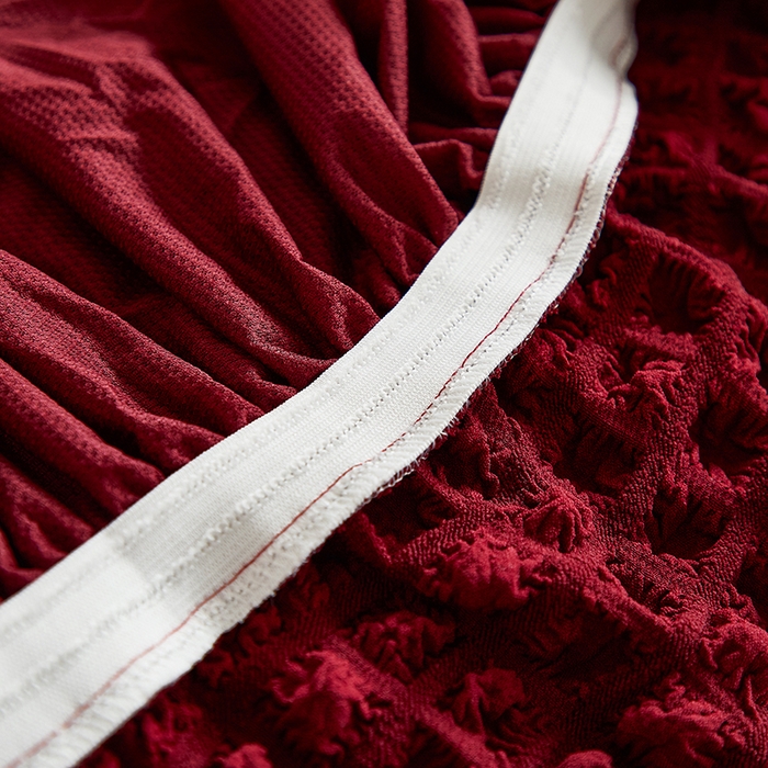 91家纺网 家纺一手货源 找家纺 飞翔家纺 2025新款泡泡纱沙发套 红色