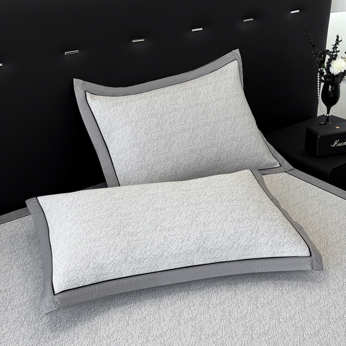 91家纺网 家纺一手货源 找家纺 九花鹿 2025新款凉感肌理纹冰丝席-床席款 肌理纹(银灰）