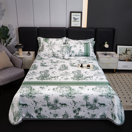 梦卓家纺 2025新款冰丝凉席床单款凉席三件套 幻影骑士