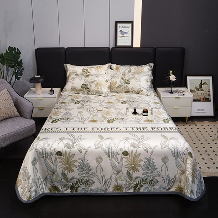 91家纺网 家纺一手货源 找家纺 （总）梦卓家纺 2025新款冰丝凉席床单款凉席三件套