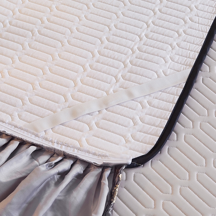 91家纺网 家纺一手货源 找家纺 （总）网红馆 2025新款凉感丝黑边乳胶床裙三件套