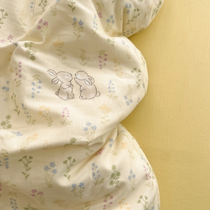 91家纺网 家纺一手货源 找家纺 （总）集布 2025新款活性印染全棉双层纱四件套