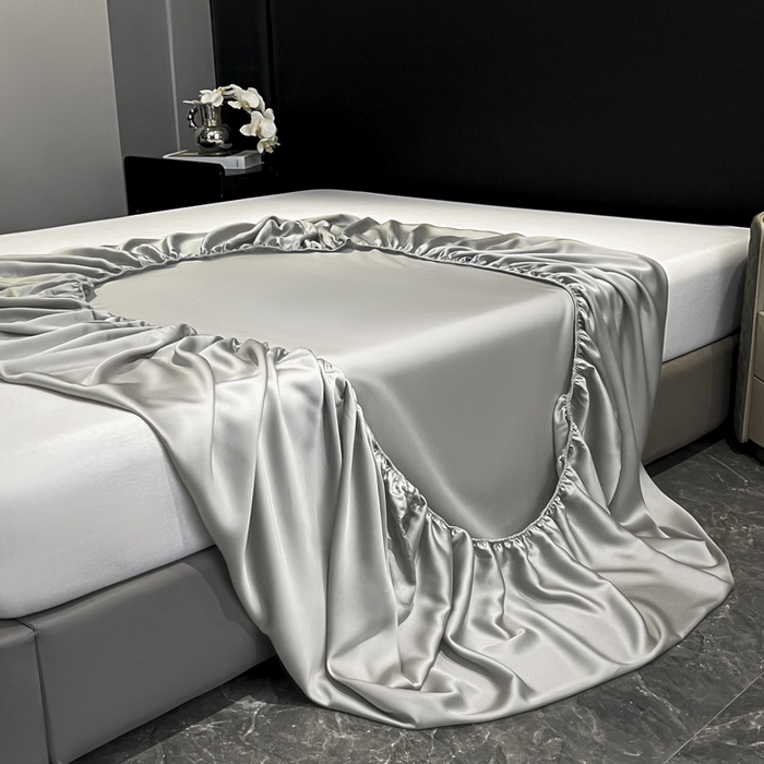 91家纺网 家纺一手货源 找家纺 ab家纺 2025新款莱赛尔单床笠 烟灰