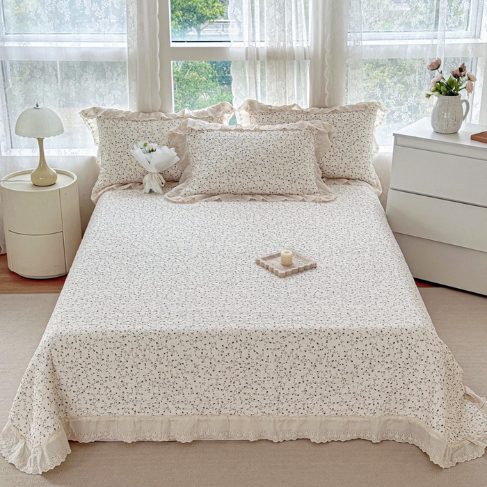 91家纺网 家纺一手货源 找家纺 添越家纺2025新款纯棉砂洗床盖三件套四件套系列伊澜