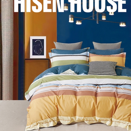 海盛 2025新款套件面料全棉13376印花系列 奇彩空间-咖