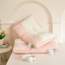 91家纺网 家纺一手货源 找家纺 （总）幸运草 2025新款天丝莱赛尔纤维枕头 立体定型羽丝绒护颈椎枕芯,粉色40*60cm/只,粉色48*74cm/只,蓝色40*60cm/只,蓝色48*74cm/只