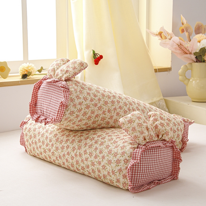 91家纺网 家纺一手货源 找家纺 织布人 2025新款荞麦枕直播爆款全棉双层纱兔子枕全荞麦壳枕头夏季透气枕 全棉兔子枕-月落玉