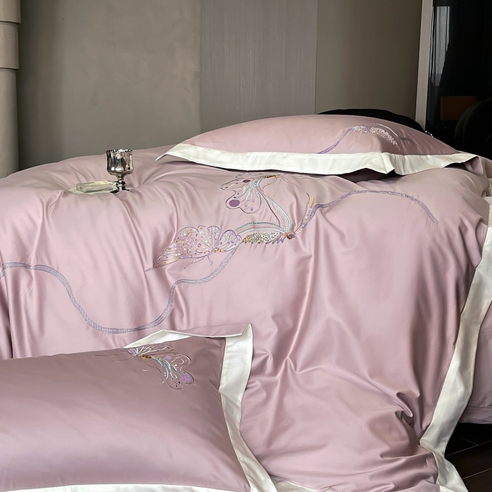 91家纺网 家纺一手货源 找家纺 （总）瑞雪家居 2025新款50双股长绒棉纯棉绣花四件套