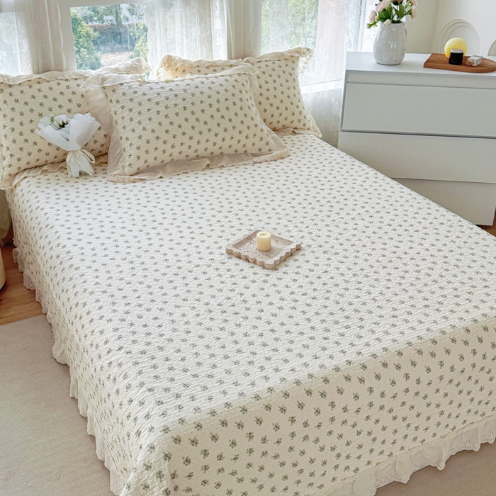 91家纺网 家纺一手货源 找家纺 添越家纺2025新款纯棉砂洗床盖三件套四件套系列春汐