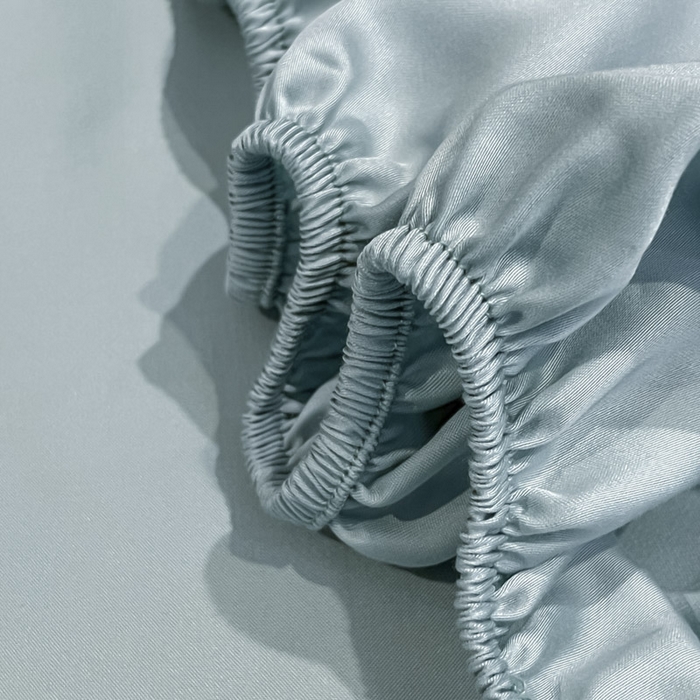 91家纺网 家纺一手货源 找家纺 ab家纺 2025新款莱赛尔单床笠 冰川蓝