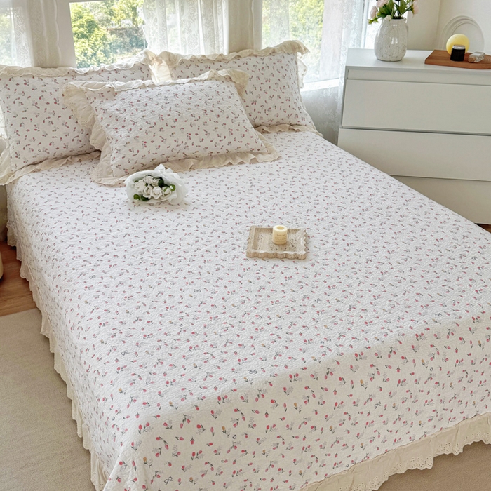 91家纺网 家纺一手货源 找家纺 添越家纺2025新款纯棉砂洗床盖三件套四件套系列遇见