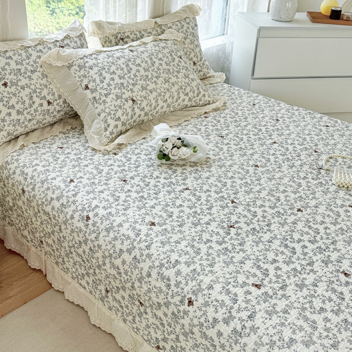 91家纺网 家纺一手货源 找家纺 添越家纺2025新款纯棉砂洗床盖三件套四件套系列奥罗拉