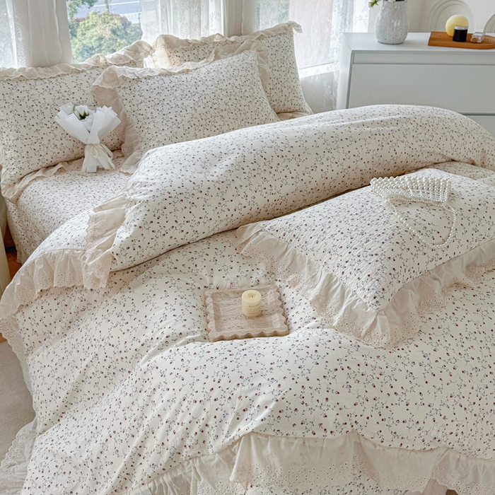 91家纺网 家纺一手货源 找家纺 添越家纺2025新款纯棉砂洗床盖三件套四件套系列伊澜