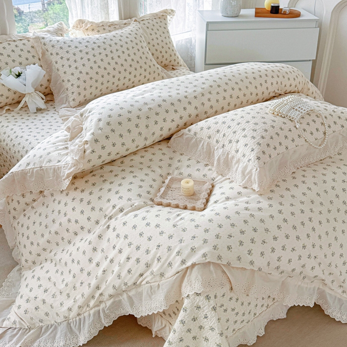 91家纺网 家纺一手货源 找家纺 添越家纺2025新款纯棉砂洗床盖三件套四件套系列春汐