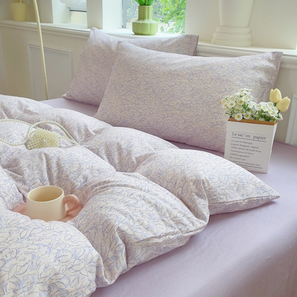 91家纺网 家纺一手货源 找家纺 （总）集布 2025新款活性印染全棉双层纱四件套