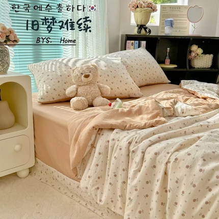 91家纺网 家纺一手货源 找家纺 （总）暖伊家居2025新款云感双层纱夏被四件套