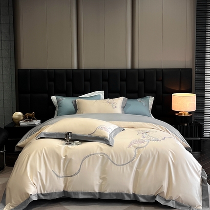 91家纺网 家纺一手货源 找家纺 （总）瑞雪家居 2025新款50双股长绒棉纯棉绣花四件套