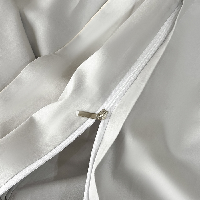 91家纺网 家纺一手货源 找家纺 【直播爆款】A类全棉四件套纯棉轻奢重工刺绣床单床笠夏季床单床笠床上用品 绮梦-烟灰