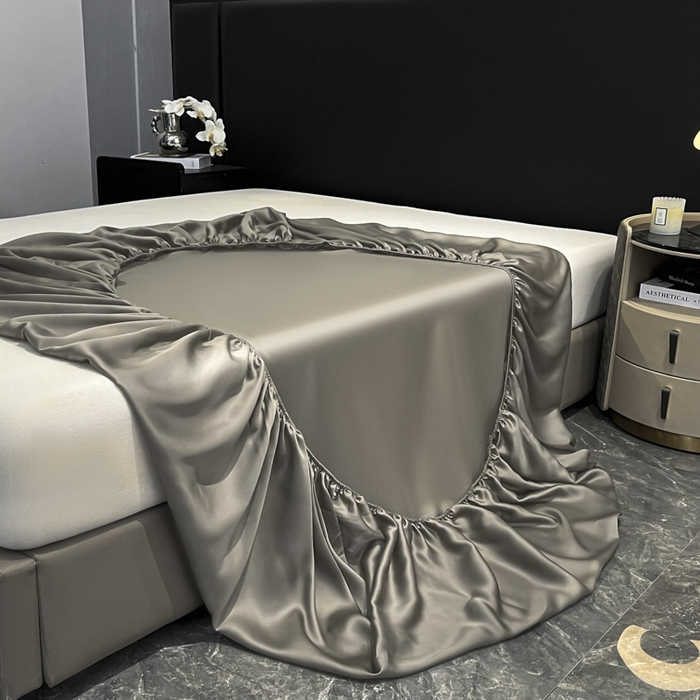 91家纺网 家纺一手货源 找家纺 ab家纺 2025新款莱赛尔单床笠 古铜棕