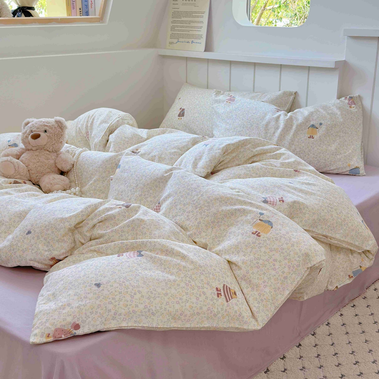 91家纺网 家纺一手货源 找家纺 （总）于果 2025新款双层纱四件套第五批