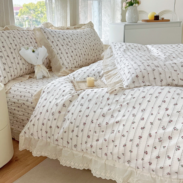 91家纺网 家纺一手货源 找家纺 添越家纺2025新款纯棉砂洗床盖三件套四件套系列梦的旋律