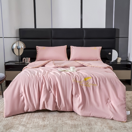 91家纺网 家纺一手货源 找家纺 （总）缦绣阁家纺 2025春夏新款水洗真丝刺绣夏被凉感丝夏被冰淇淋夏凉被空调被