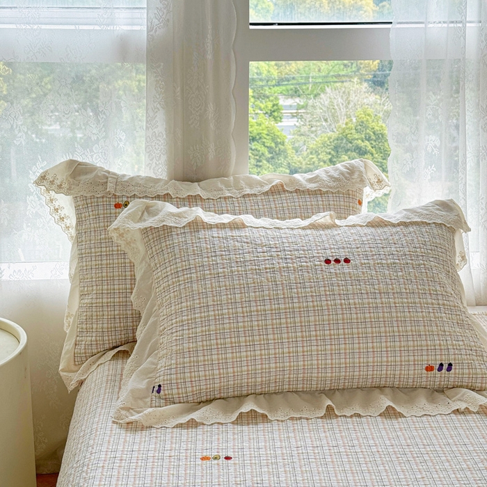 91家纺网 家纺一手货源 找家纺 添越家纺2025新款纯棉砂洗床盖三件套四件套系列幽梦