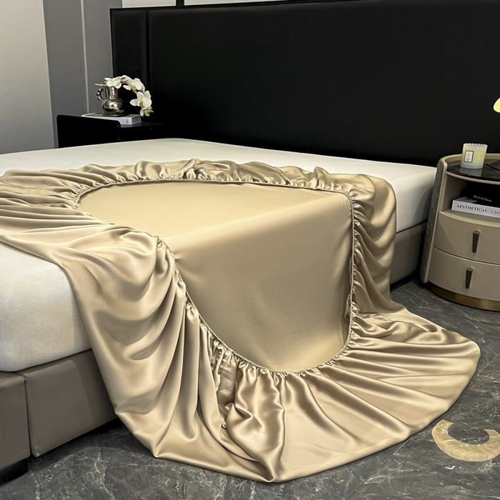 91家纺网 家纺一手货源 找家纺 ab家纺 2025新款莱赛尔单床笠 卡其