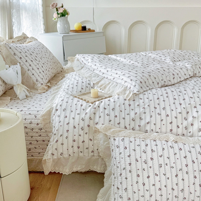 91家纺网 家纺一手货源 找家纺 添越家纺2025新款纯棉砂洗床盖三件套四件套系列梦的旋律