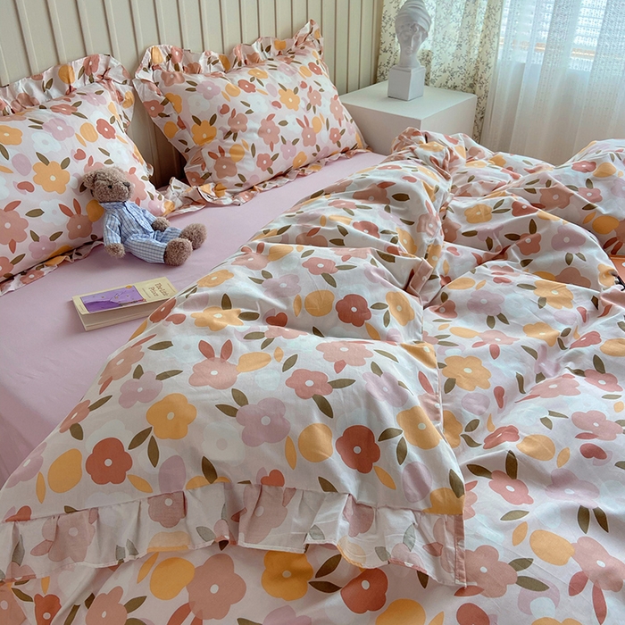 91家纺网 家纺一手货源 找家纺 （总）绫韵家纺 2025夏季全棉花边款小意境荷叶边特价系列