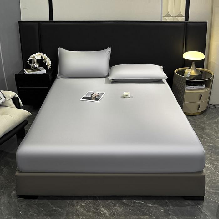 91家纺网 家纺一手货源 找家纺 ab家纺 2025新款莱赛尔单床笠 巴黎灰