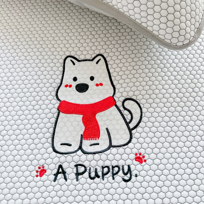 91家纺网 家纺一手货源 找家纺 千朵 2025新款冰豆豆绣花凉席 围巾狗