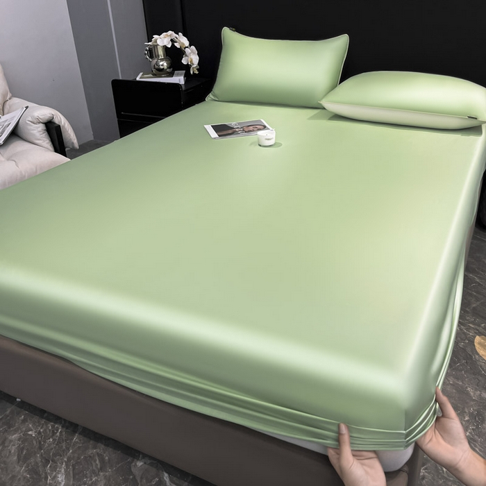 91家纺网 家纺一手货源 找家纺 ab家纺 2025新款莱赛尔单床笠 梨花黄