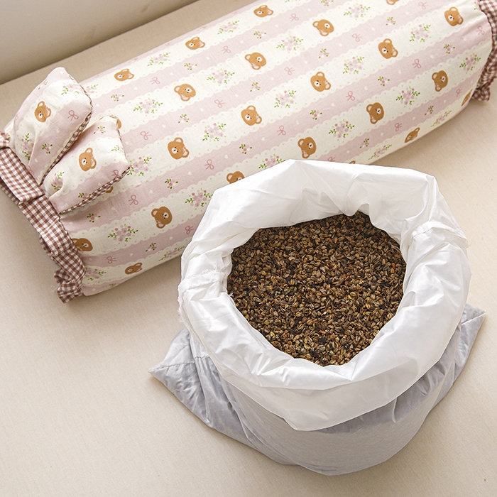 91家纺网 家纺一手货源 找家纺 织布人 2025新款荞麦枕直播爆款全棉双层纱兔子枕全荞麦壳枕头夏季透气枕 全棉兔子枕-小熊粉