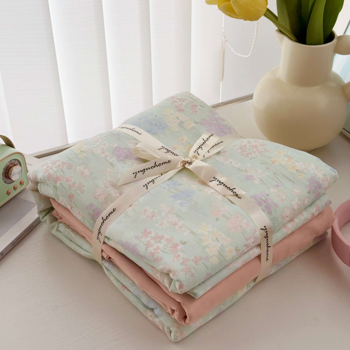 91家纺网 家纺一手货源 找家纺 于果 2025新款双层纱四件套第五批 艺朵