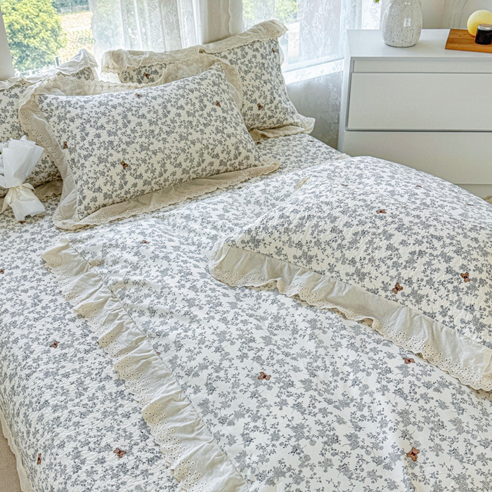 91家纺网 家纺一手货源 找家纺 添越家纺2025新款纯棉砂洗床盖三件套四件套系列奥罗拉