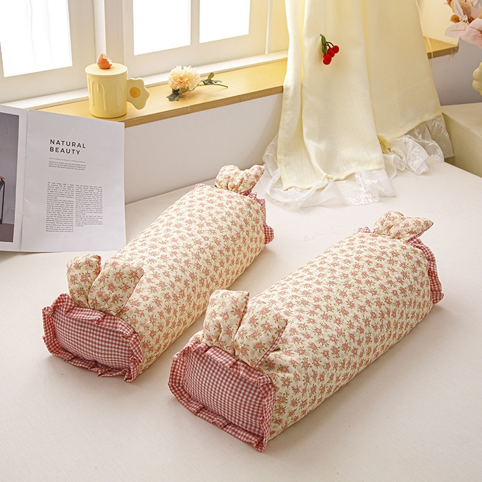 91家纺网 家纺一手货源 找家纺 织布人 2025新款荞麦枕直播爆款全棉双层纱兔子枕全荞麦壳枕头夏季透气枕 全棉兔子枕-月落玉