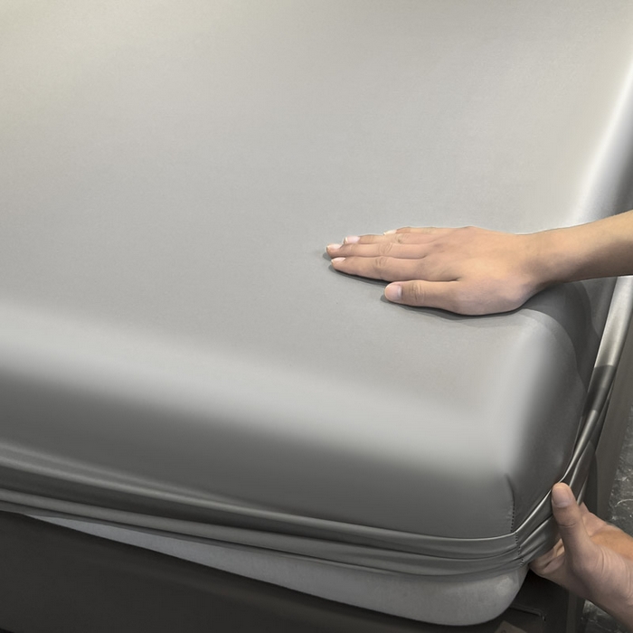 91家纺网 家纺一手货源 找家纺 ab家纺 2025新款莱赛尔单床笠 烟灰