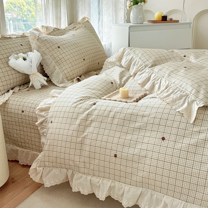 91家纺网 家纺一手货源 找家纺 添越家纺2025新款纯棉砂洗床盖三件套四件套系列简尚