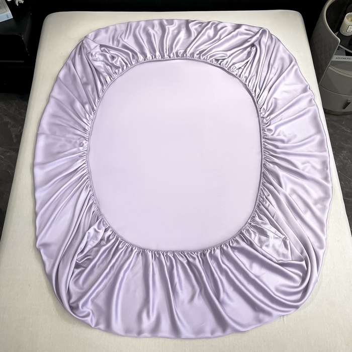 91家纺网 家纺一手货源 找家纺 ab家纺 2025新款莱赛尔单床笠 云霞紫