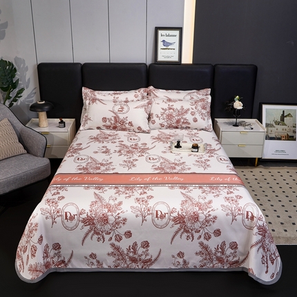 91家纺网 家纺一手货源 找家纺 （总）梦卓家纺 2025新款冰丝凉席床单款凉席三件套