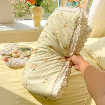 91家纺网 家纺一手货源 找家纺 （总）子钦家纺 2025新款韩版碎花法式风情花边水洗棉夏被夏凉被空调被四件套-风格二